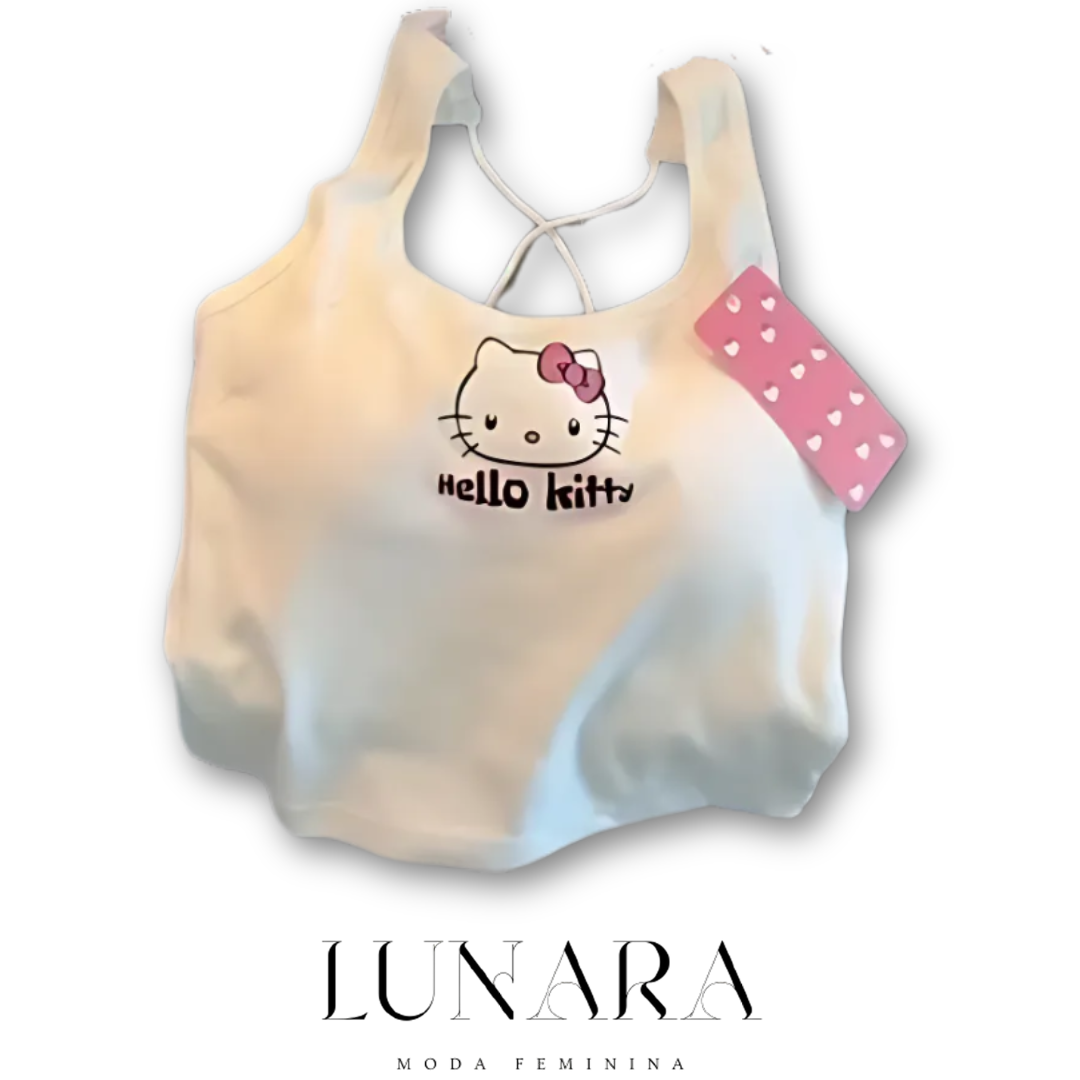 Camiseta Regata Hello Kitty – Estilo Y2K e Conforto