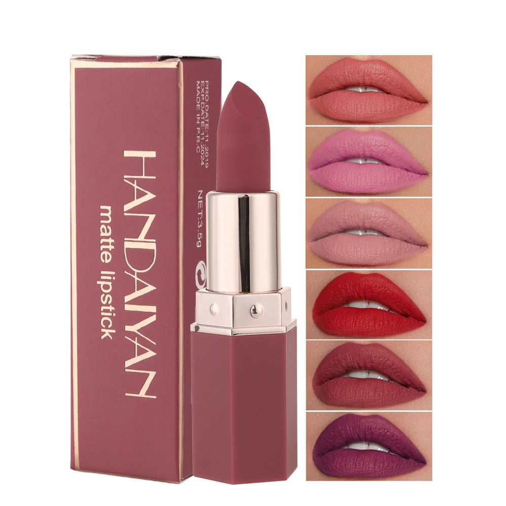 Kit de Batons Matte 6 Cores – Longa Duração e Acabamento aveludado