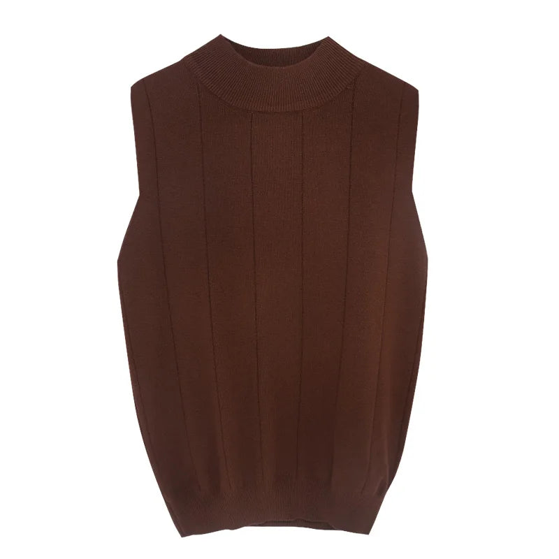 Blusa Feminina Tricot Sem Manga – Estilo e Conforto