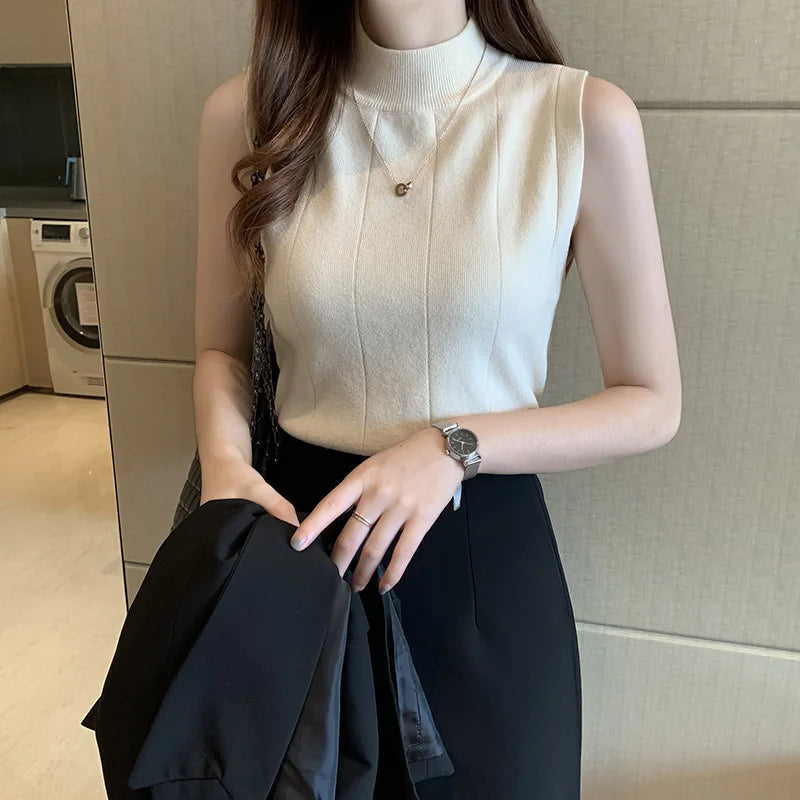 Blusa Feminina Tricot Sem Manga – Estilo e Conforto