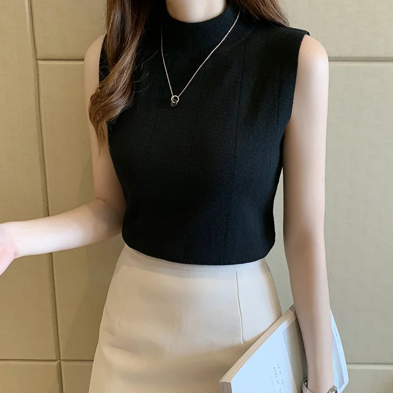 Blusa Feminina Tricot Sem Manga – Estilo e Conforto