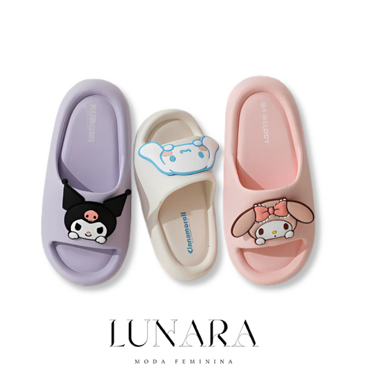 Slippers – Kuromi, My Melody e Pochacco