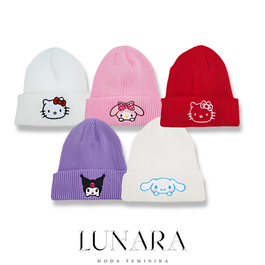 Touca – Hello Kitty, Cinnamoroll, Melodia e Kuromi