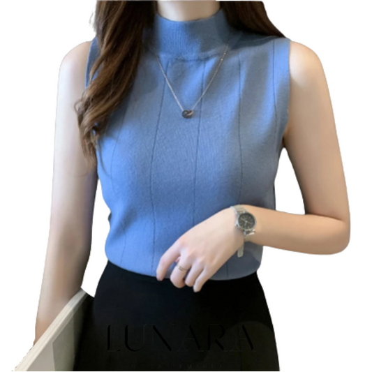 Blusa Feminina Tricot Sem Manga – Estilo e Conforto