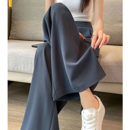 Calça Feminina Pantalona Preta – Alta Cintura e Corte Retilíneo