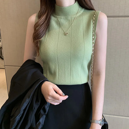 Blusa Feminina Tricot Sem Manga – Estilo e Conforto