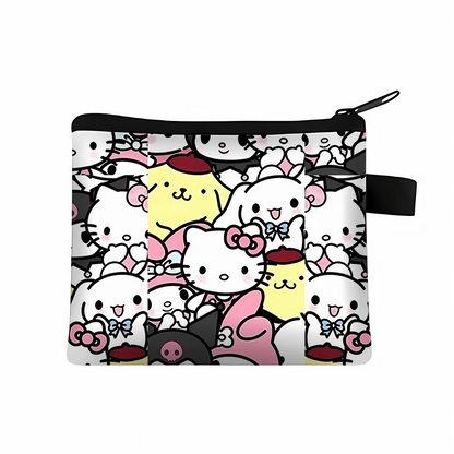 Porta-moedas Hello Kitty com Porta-cartão e Estojo de Chaves