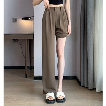 Calça Feminina Baggy – Alta Cintura e Perna Larga Estilo Mom