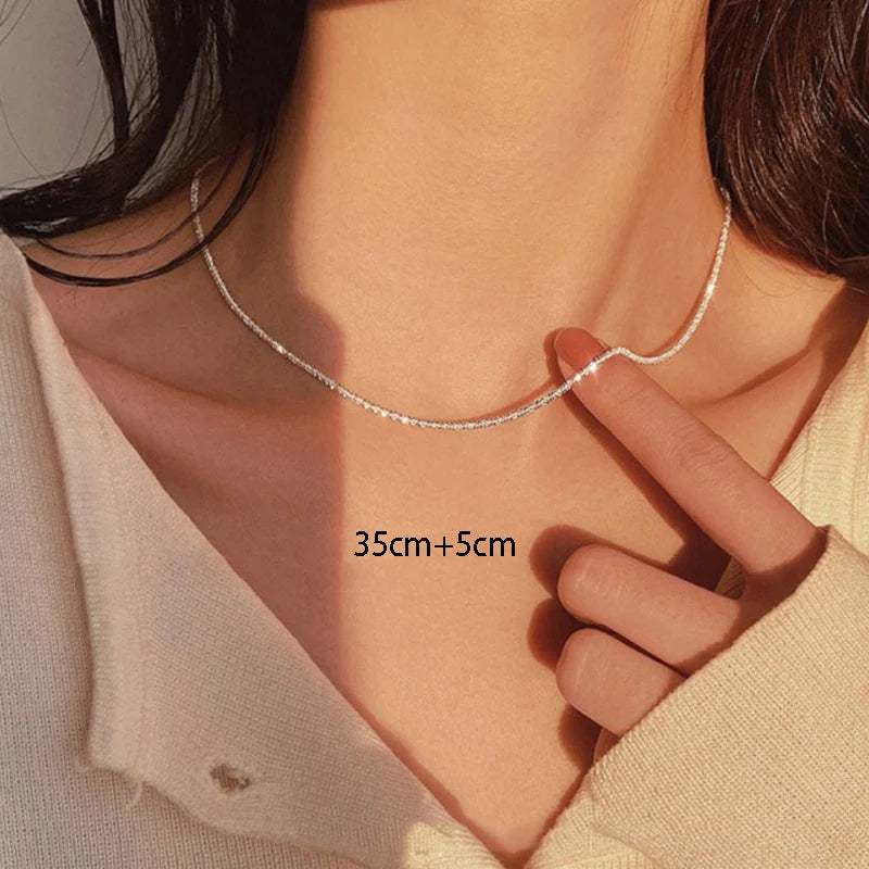 Colar Feminino Prata – Choker Estilo Coreano