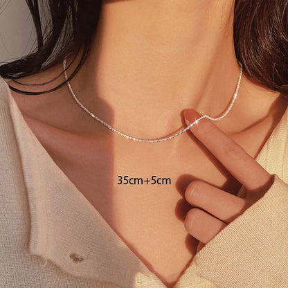 Colar Feminino Prata – Choker Estilo Coreano
