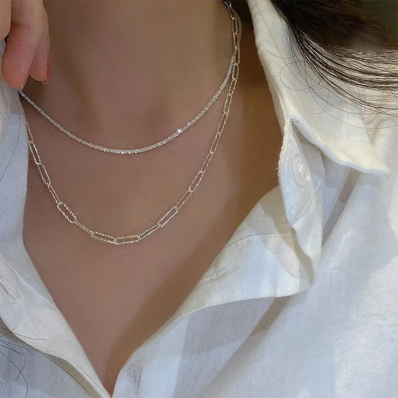 Colar Feminino Prata – Choker Estilo Coreano