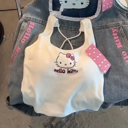 Camiseta Regata Hello Kitty – Estilo Y2K e Conforto