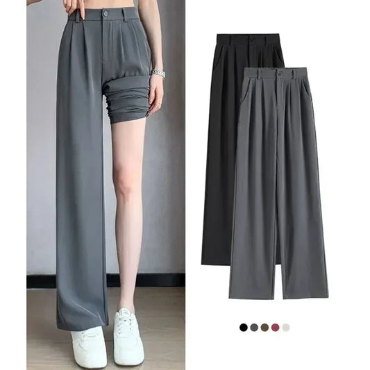 Calça Feminina Baggy – Alta Cintura e Perna Larga Estilo Mom