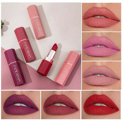 Kit de Batons Matte 6 Cores – Longa Duração e Acabamento aveludado