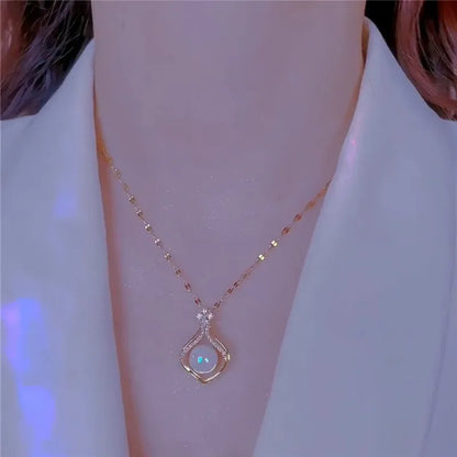 Colar Feminino Prata – Conjunto 3 Peças com Pingente Duplo