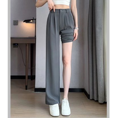 Calça Feminina Baggy – Alta Cintura e Perna Larga Estilo Mom