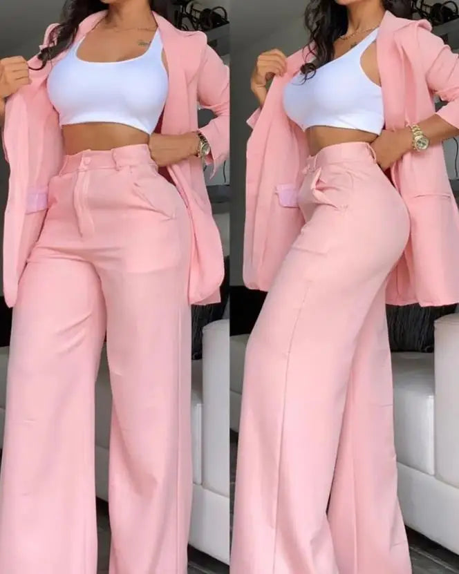 Conjunto Feminino Blazer e Calça – Elegância no Trabalho