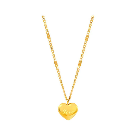 Colar Feminino de Aço Inoxidável – Estilo Verão com Cadeia Clavicular e Cor Dourada 18K