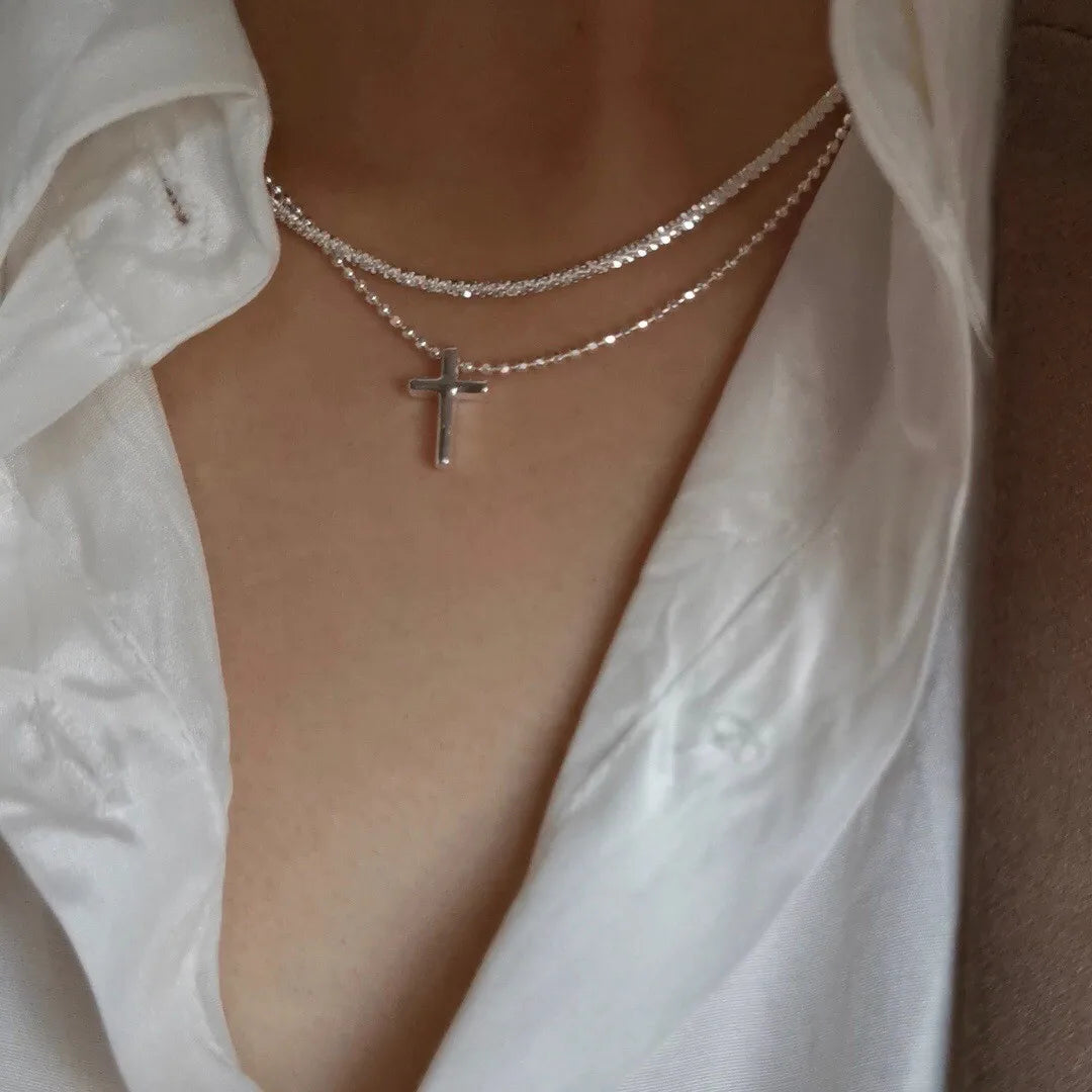 Colar Feminino Prata – Choker Estilo Coreano