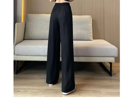 Calça Feminina Pantalona Preta – Alta Cintura e Corte Retilíneo